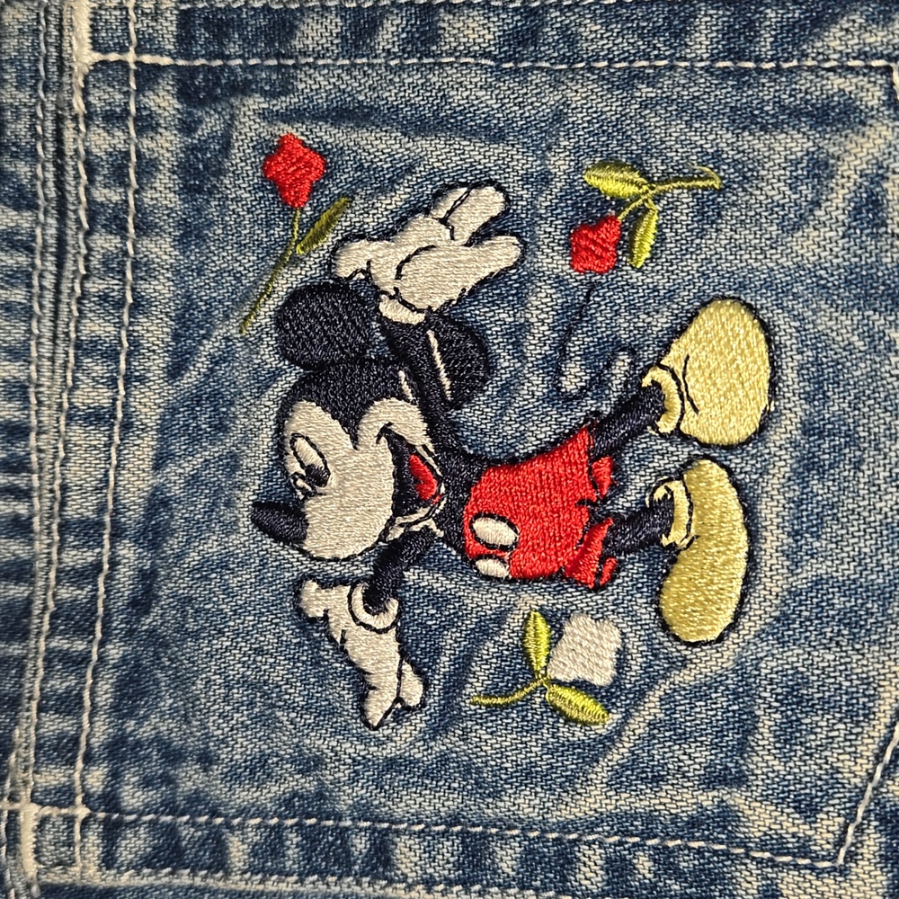 Vintage Mickey Unlimited Feelin Fine Denim Vest Embroidered Large - Picture 12 of 16